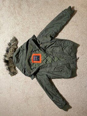 Hollister Small Olive Green All-Weather Jacket
